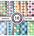 seamless argyle plaid pattern vector image vector image