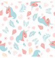 seamless pattern with unicorn crystals vector image