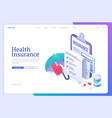 banner of health insurance service vector image