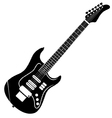 classic electro guitar silhouette vector image vector image