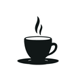coffee cup simple black icon on white background vector image vector image
