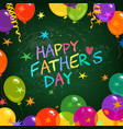 happy fathers day poster vector image vector image