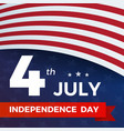 4th july with usa flag independence day banner vector image vector image