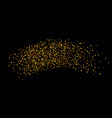 gold sparkle on black background golden light vector image