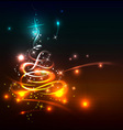 neon christmas tree vector image