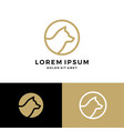 wolf line logo vector image