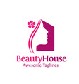 beauty house logo vector image
