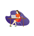 a women in tech business person sitting vector image
