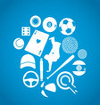 blue sports icons vector image vector image
