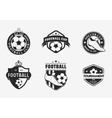 set of vintage color football soccer championship vector image vector image