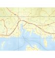 coastal map vector image