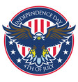eagle badge of independence day united states vector image