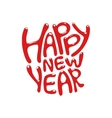 holiday lettering happy new year vector image