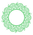 openwork cloth brown round frame brown vector image vector image