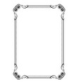 decorative linear frame vector image vector image