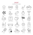 modern thin line of icons on sports themes vector image