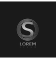 silver s letter logo vector image