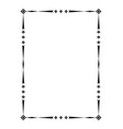 decorative linear frame vector image vector image