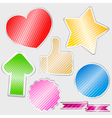 striped stickers vector image vector image