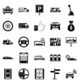 vehicle icons set simple style vector image