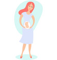 happy young woman expecting a baby vector image vector image