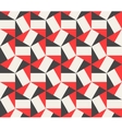 seamless black red white hexagonal vector image