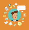 creative office background vector image