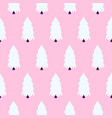 pink christmas tree seamless pattern vector image