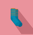 winter socks icon flat style vector image vector image