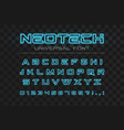 technology glowing font fast sport futuristic vector image vector image