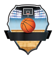 basketball badge vector image vector image