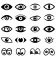 eyes icon set vector image