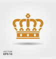 crown flat icon vector image vector image