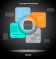 diagram infographic for business four positions vector image