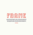 hollow sans serif font in sport style vector image vector image