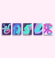 set minimal neon gradient blend banner motion vector image vector image