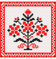 white and red belarus ornament vector image