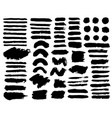 brush strokes set painted isolated objects vector image