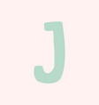 letter j doodle typography font vector image vector image