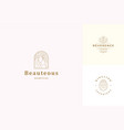 line logos emblems design templates set vector image vector image