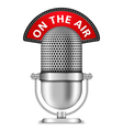 microphone on the air vector image