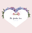 purple and pink floral in garden invitation card vector image vector image
