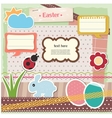 easter scrapbook set vector image vector image