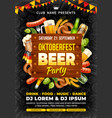 oktoberfest beer party template vector image