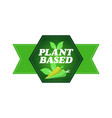 plant based natural product sticker organic vector image