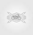 line art motorcycle minimalist logo vintage vector image vector image
