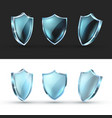 realistic glass shield empty vector image