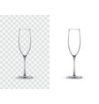 realistic wine glasses vector image