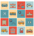 city infrastructure icons vector image