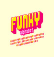 groovy font vector image